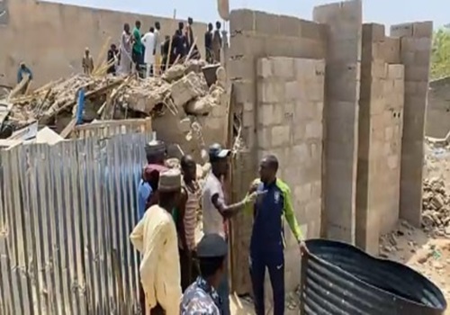 JUST IN: 11 workers trapped as building collapses in Kano