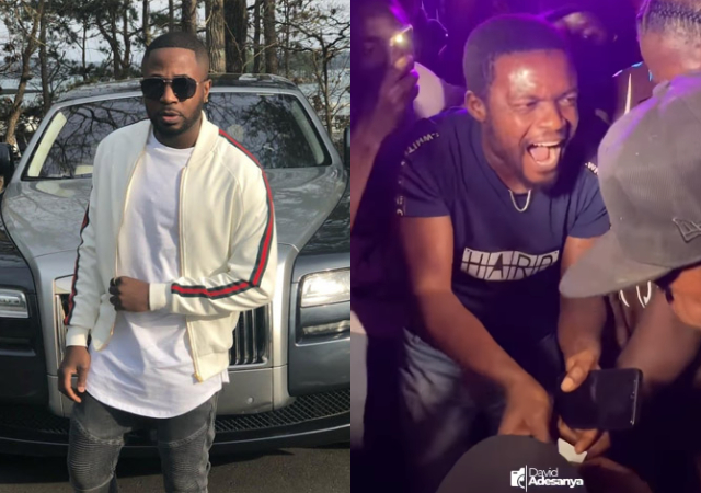 Fan overjoyed as he receives Car gift At Tunde Ednut Birthday Celebration