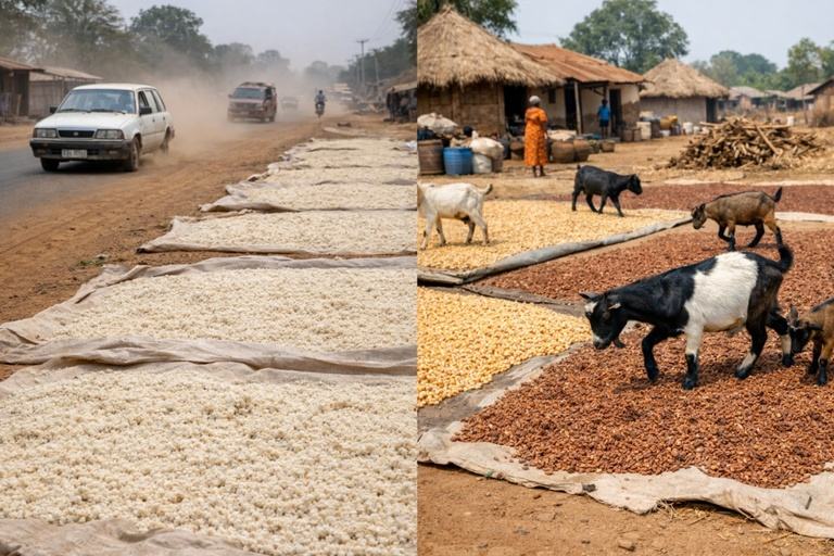 Roadside Food Drying in Nigeria Raises Alarming Health Risks